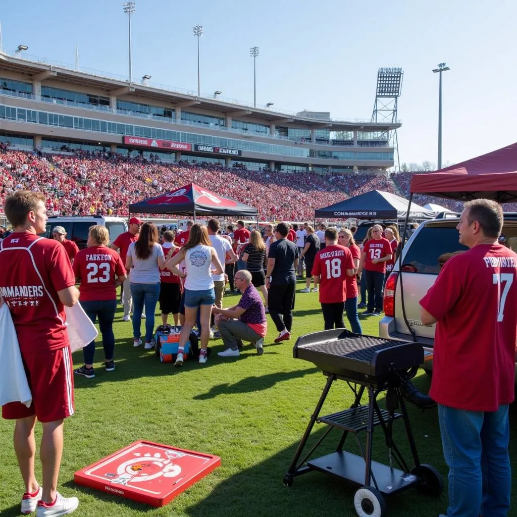 Washington Commanders Fans Tailgating