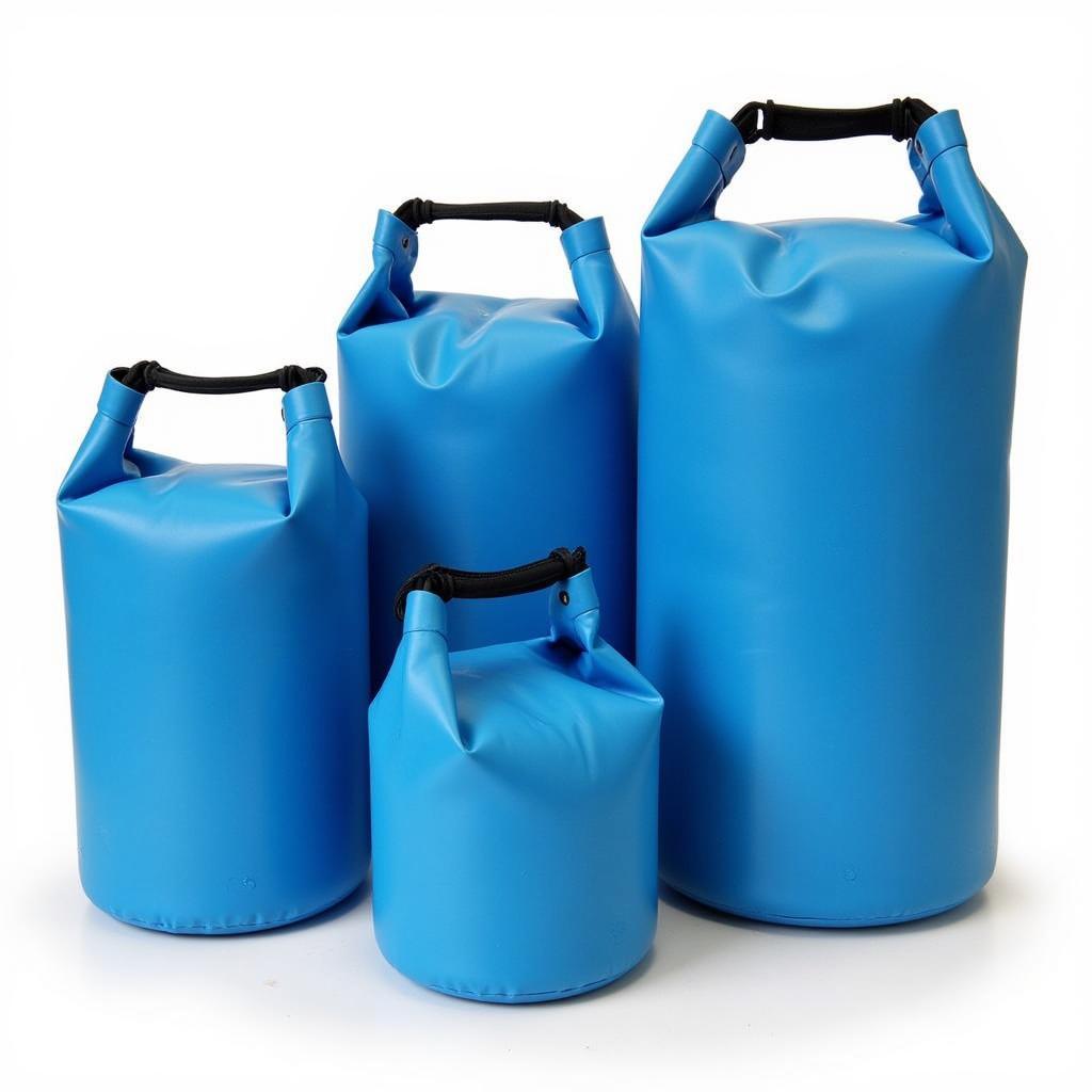 Water bags for training in different sizes