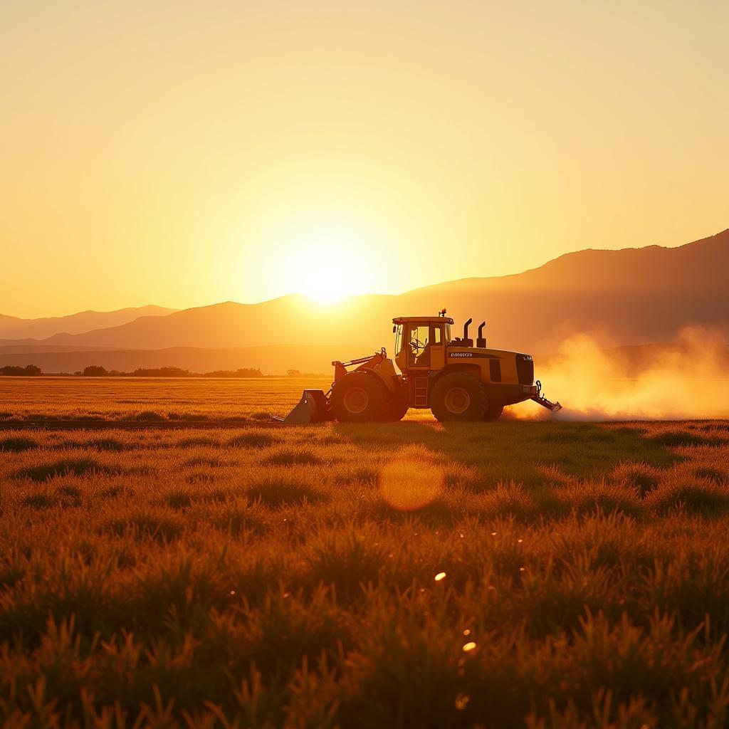 Western Equipment Woodward machinery working in a field