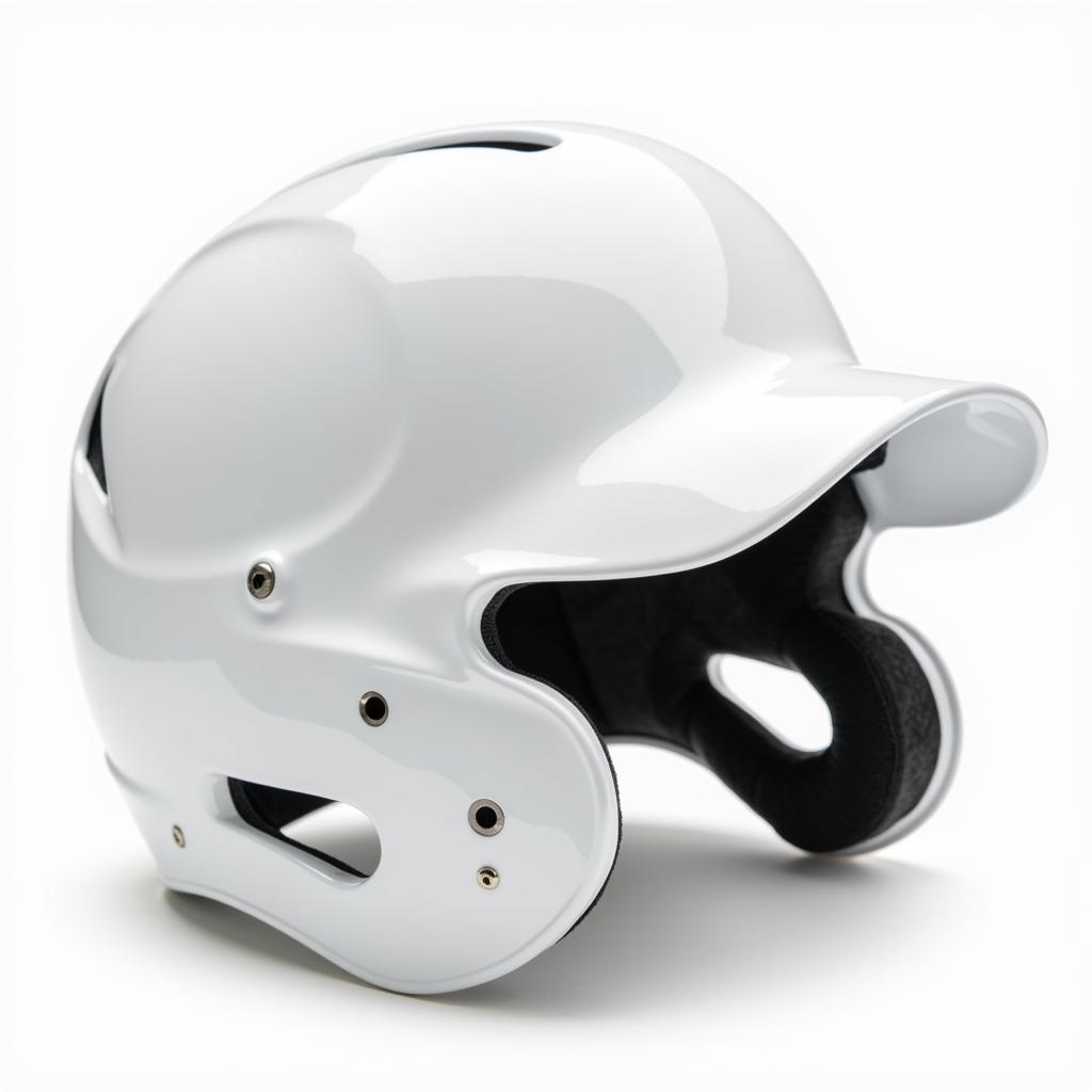 White Baseball Helmet Close Up