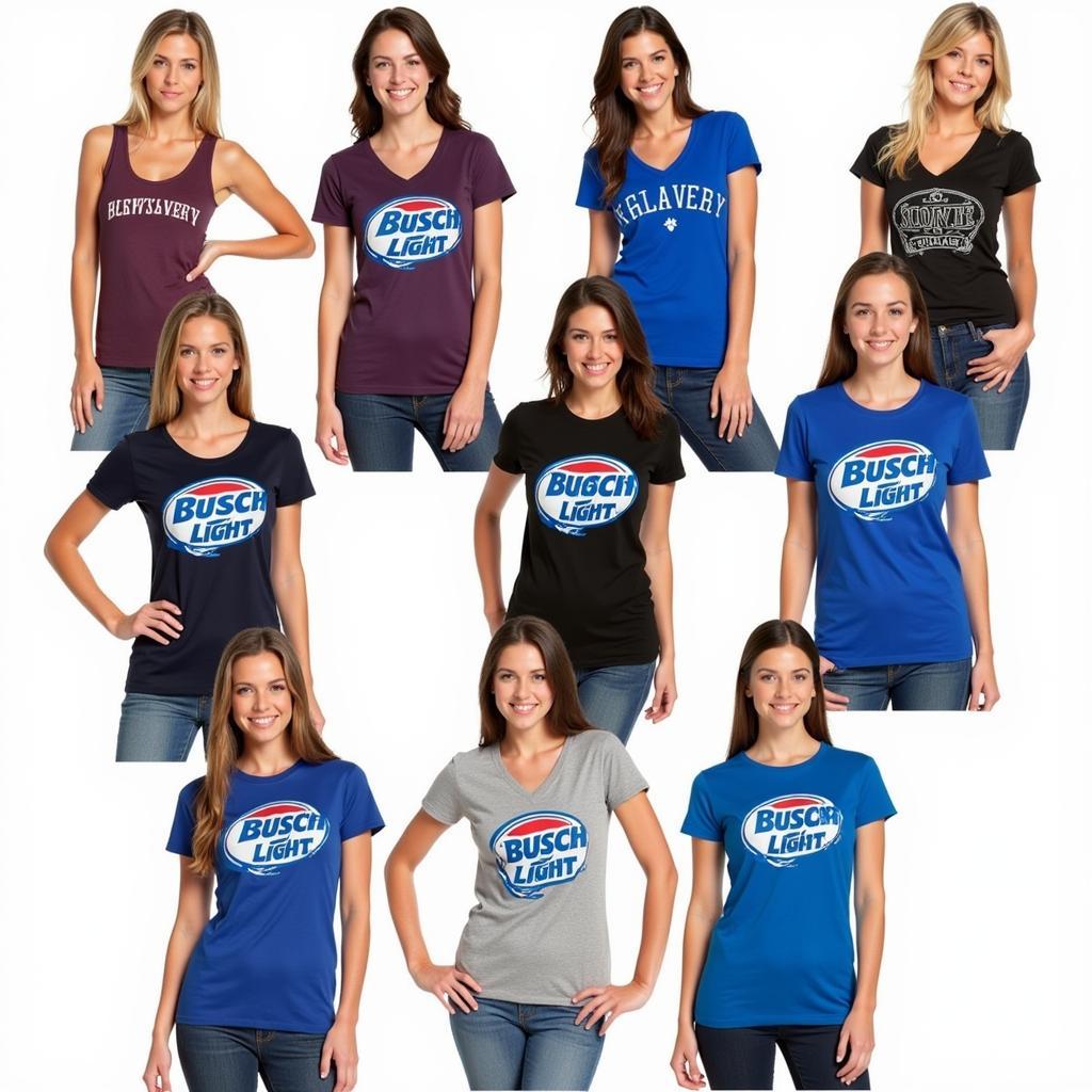 Variety of Women's Busch Light T-Shirt Styles