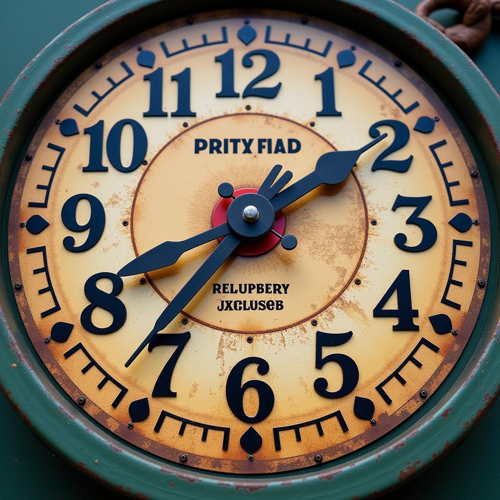 Close-Up of the Wrigley Field Scoreboard Clock