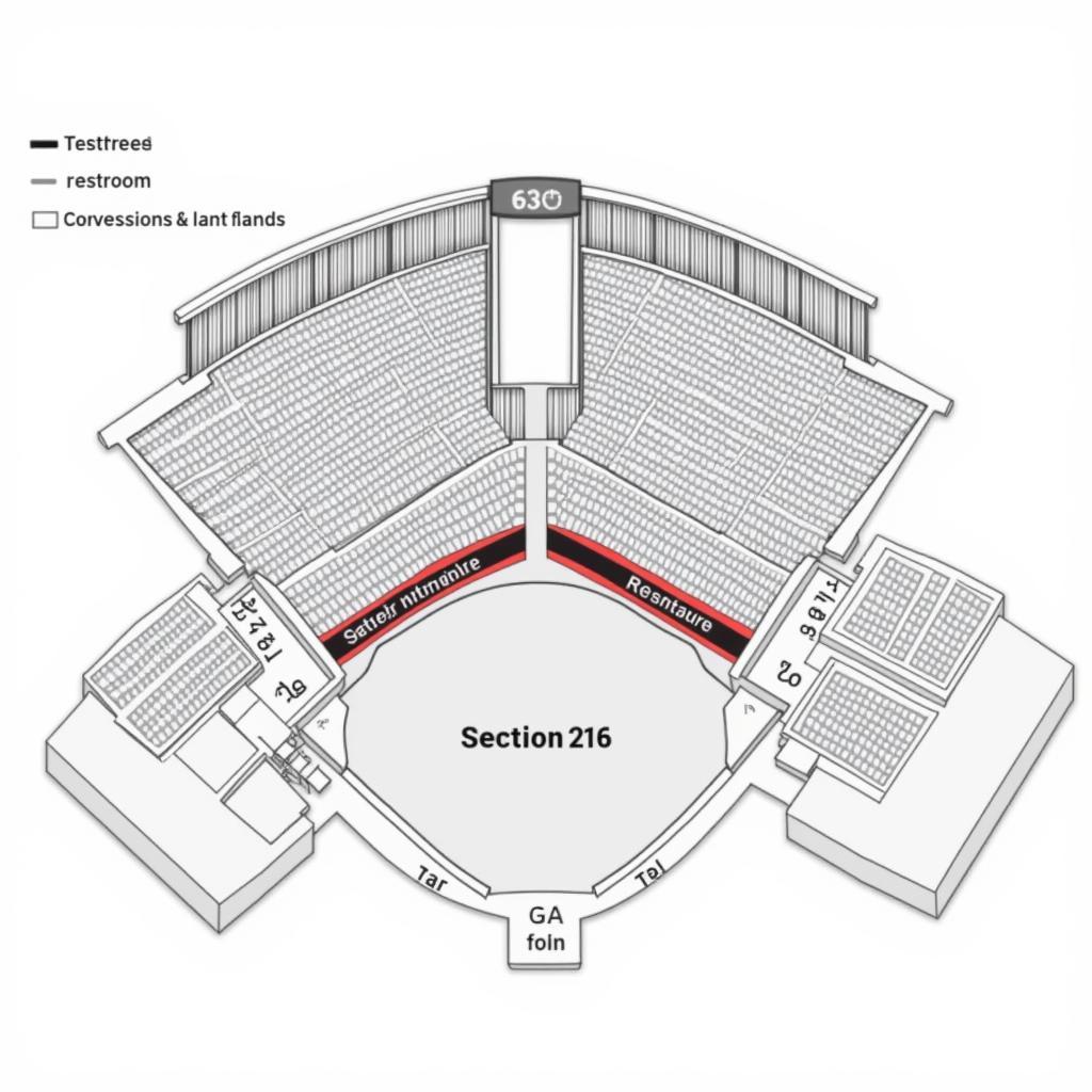 Seating Chart for Section 216