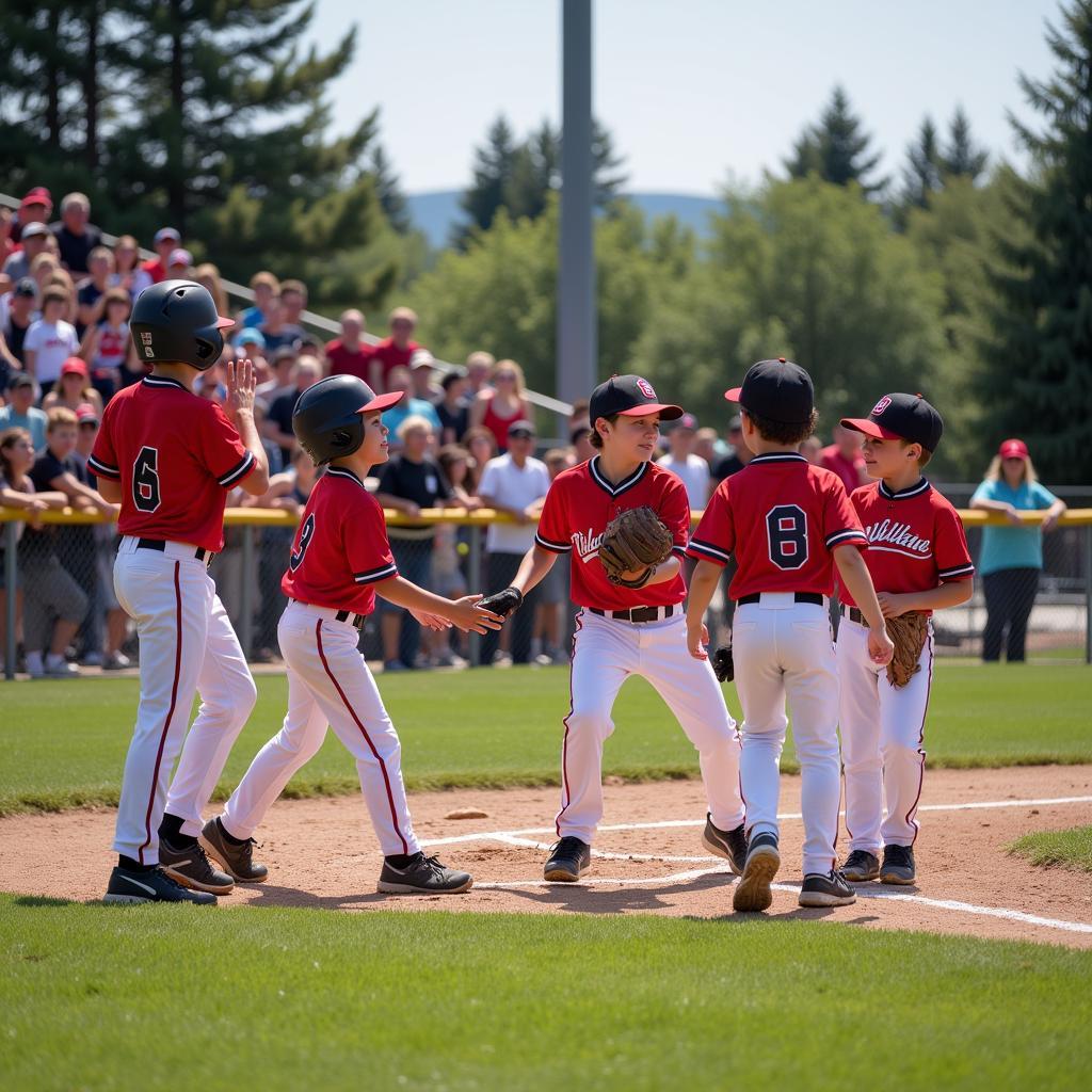 Wyoming Little League Baseball Team in Action