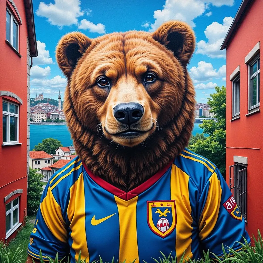 Yankee Bear immortalized in Istanbul's street art scene