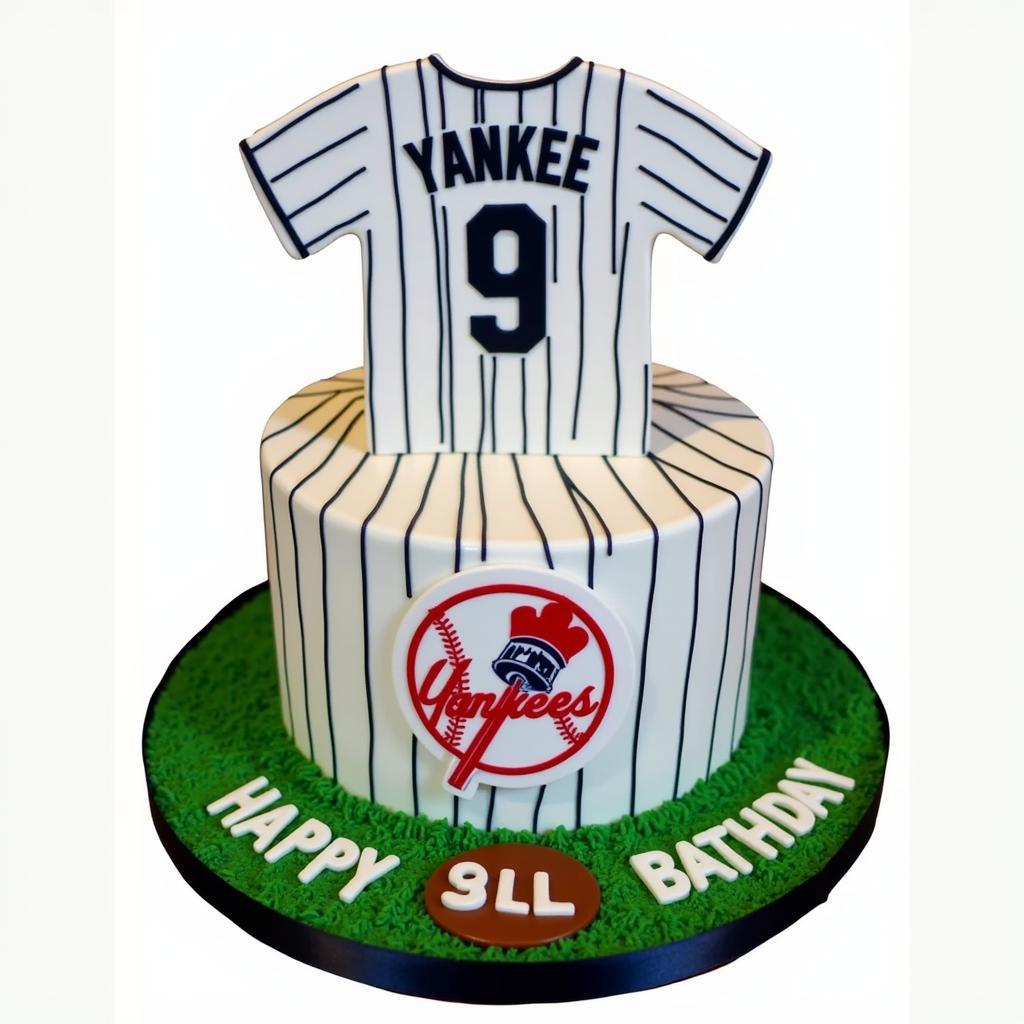 Yankees Birthday Cake with Player Number