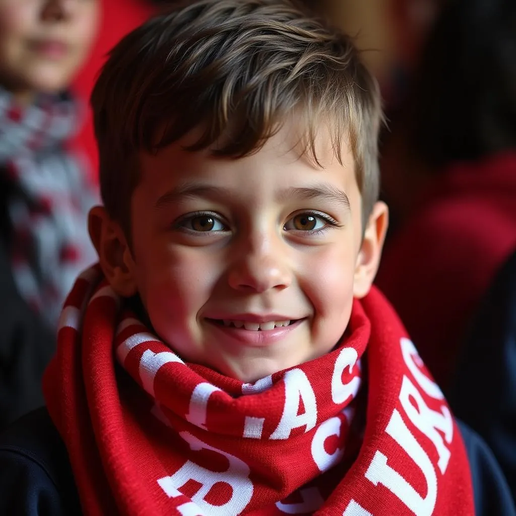 Young Beşiktaş Fan with Scarf