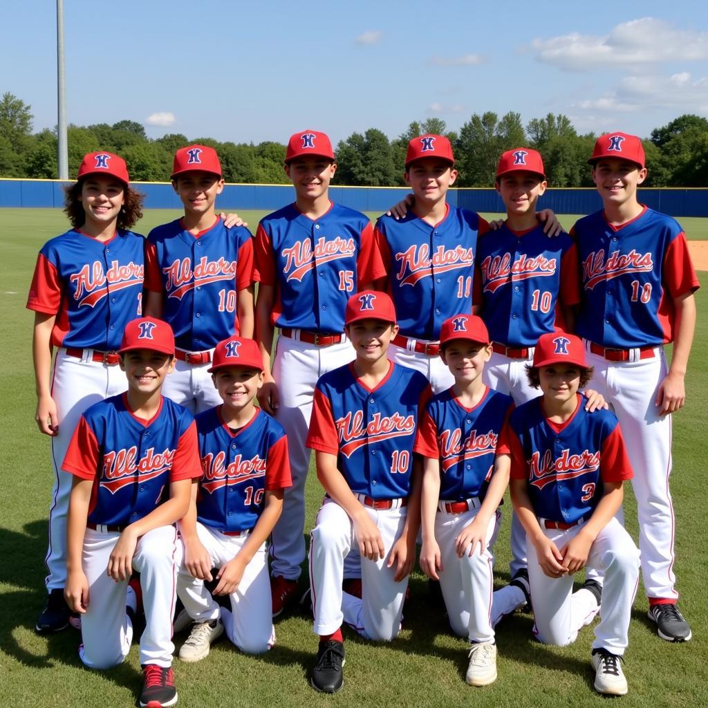 Youth All-Star Baseball Team in Uniform