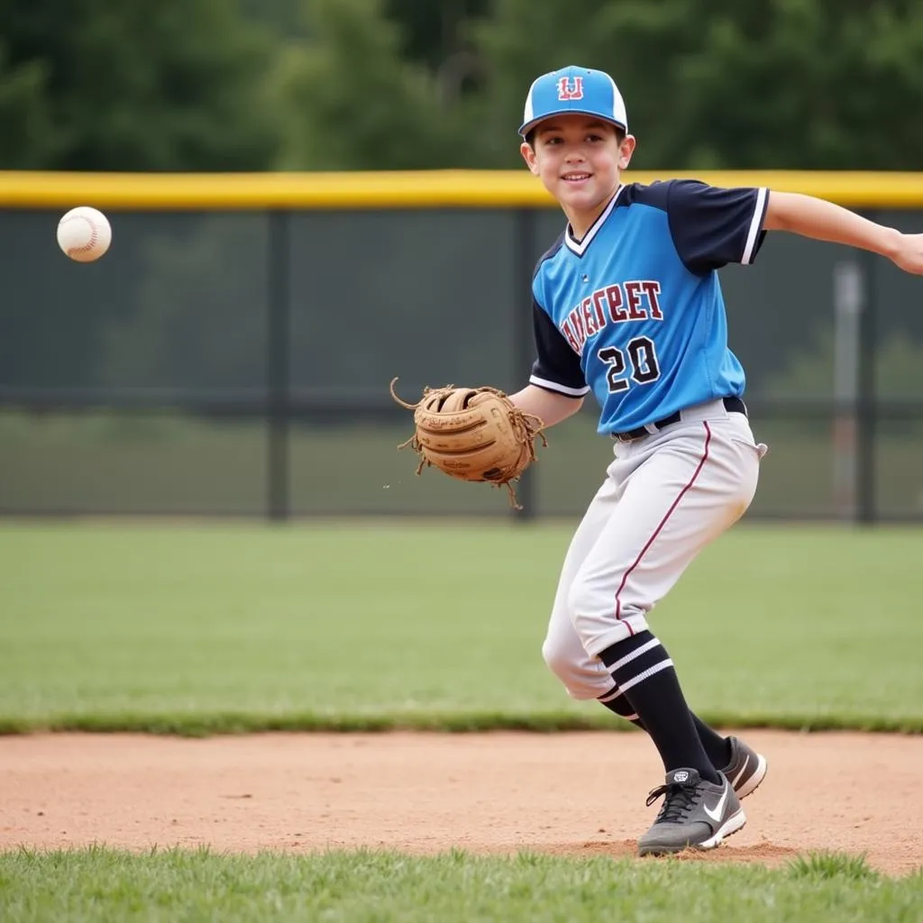 Youth Baseball Player Hitting USSSA Baseball