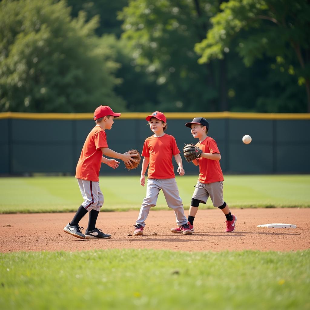 Youth Baseball Practice in Virginia