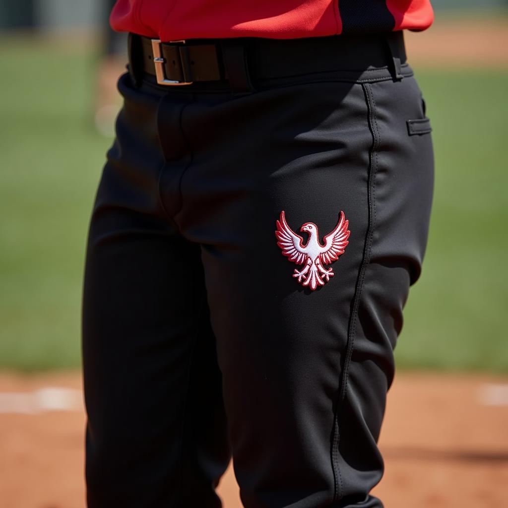 Youth black softball pants with Besiktas logo