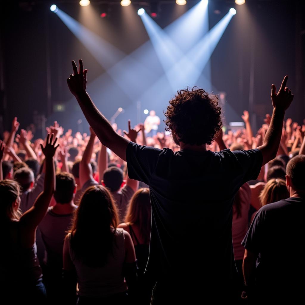 Engaged crowd at Zach Williams concert in Cedar Rapids