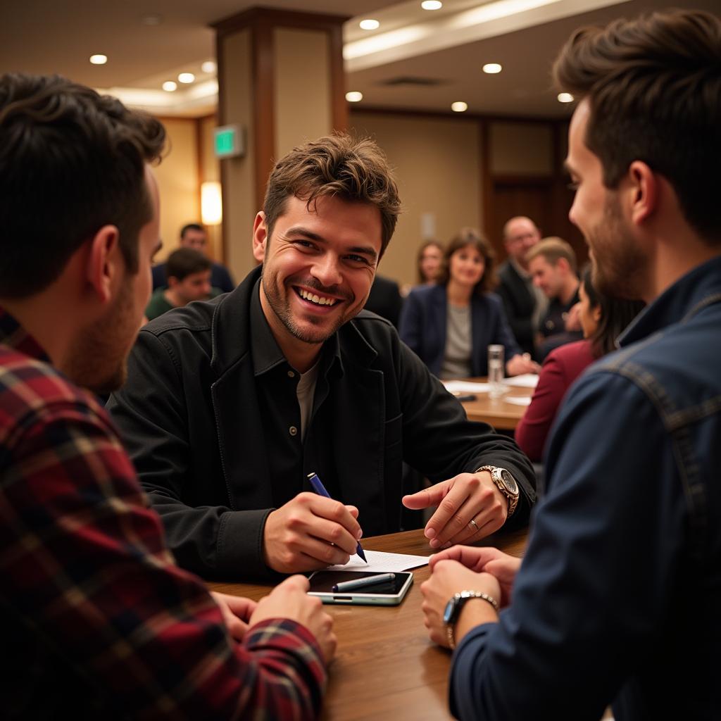 Zach Williams interacting with fans in Cedar Rapids