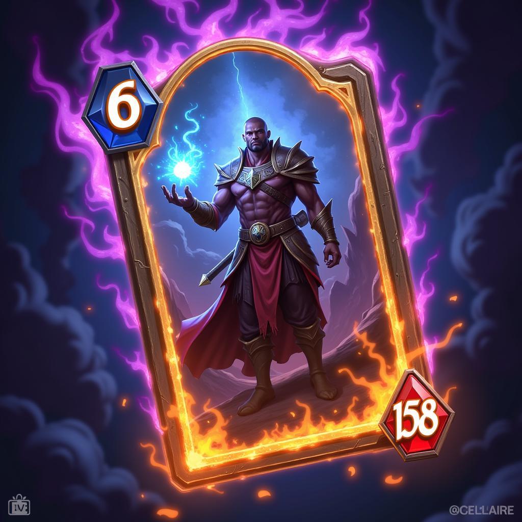 Powerful 158 Card in a Fantasy Trading Card Game