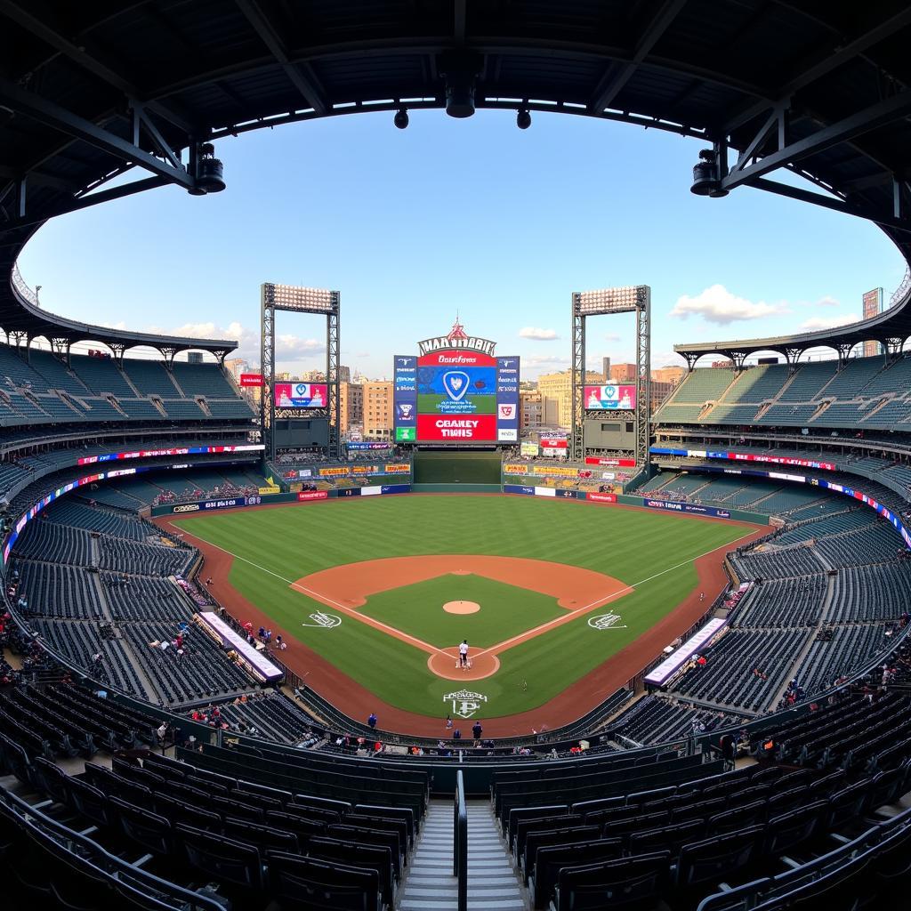 Empty Stadium During 2020 MLB Playoffs