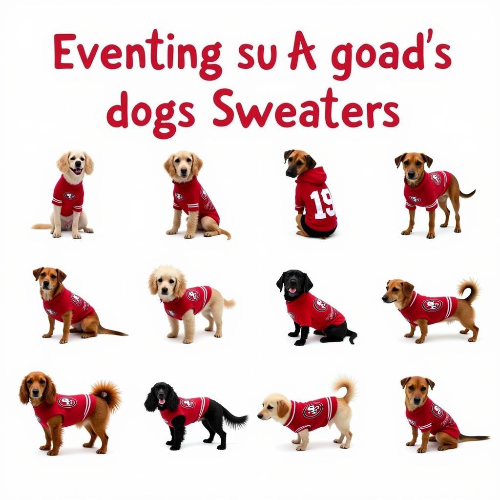 Different Styles of 49ers Dog Sweaters Available