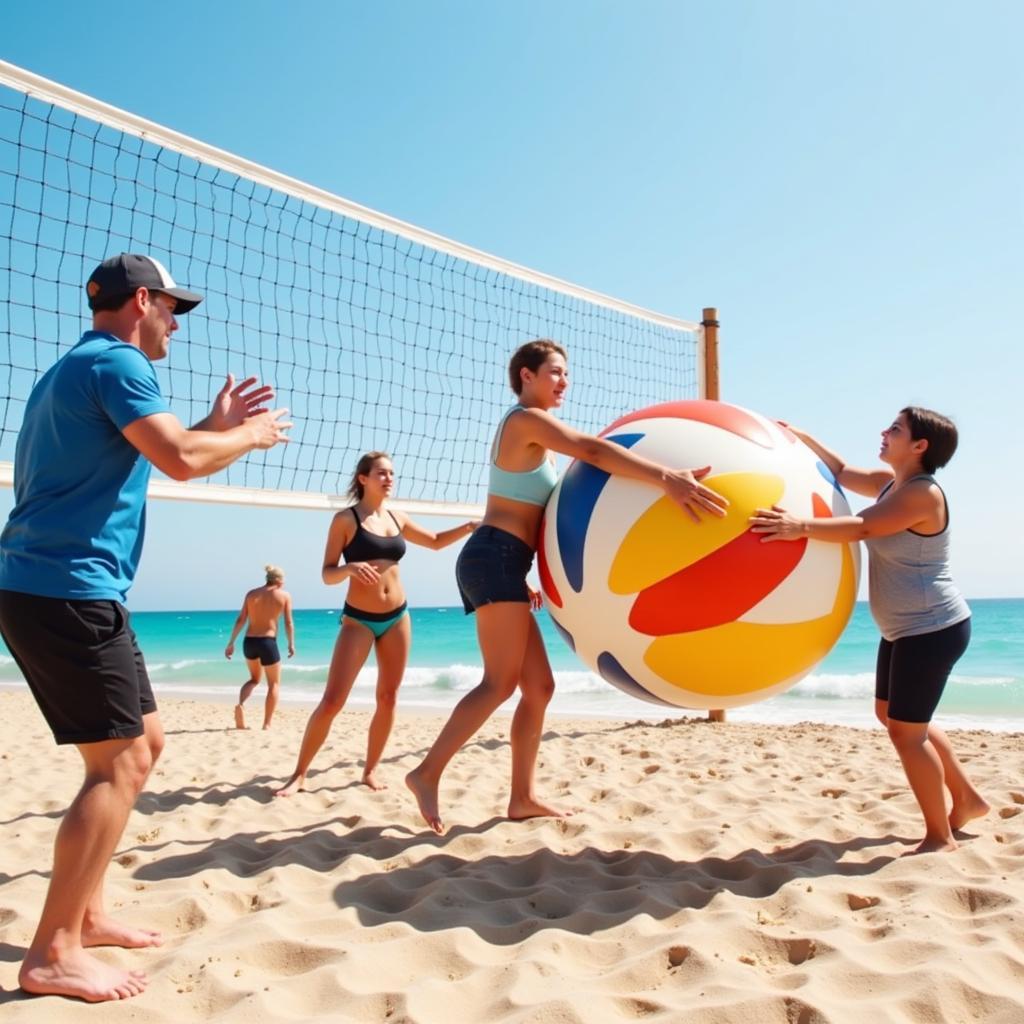 Fun Beach Games with a 6-Foot Beach Ball