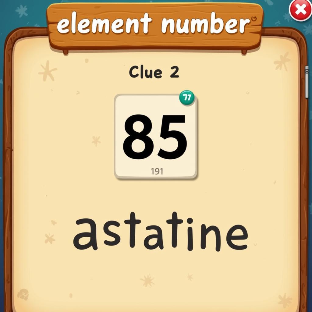 7 Little Words Puzzle Featuring Astatine