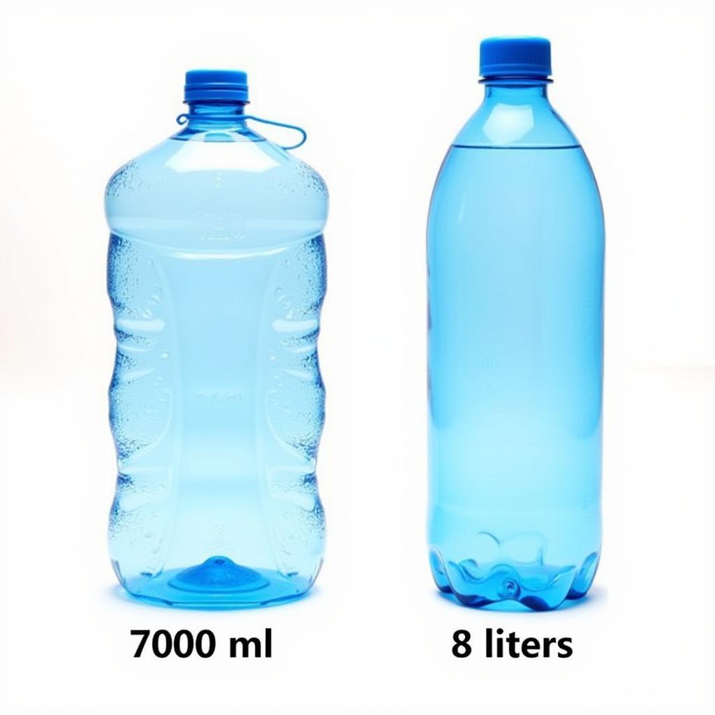 8000 ml Water Bottle Equivalent to 8 Liters