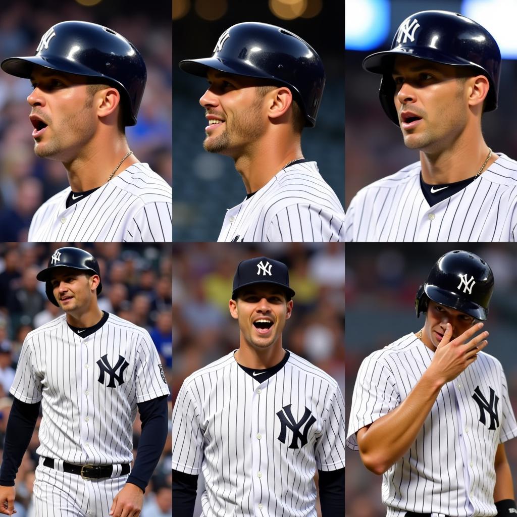 Aaron Judge Facial Expressions During a Baseball Game