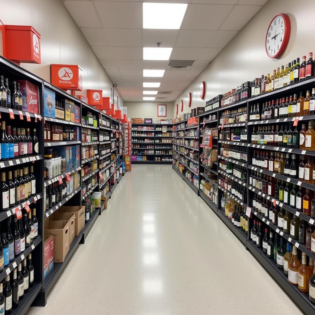 Clean and well-organized interior of ABC Store Petersburg VA