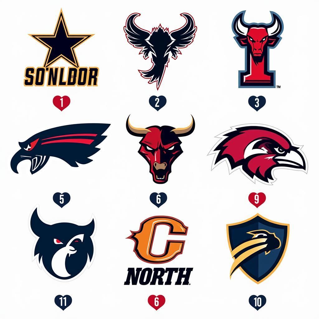 AFC South and North Teams Logos