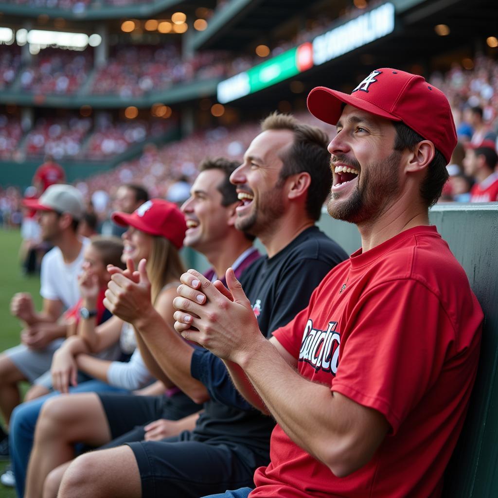 Alabama baseball fans enjoying a minor league game