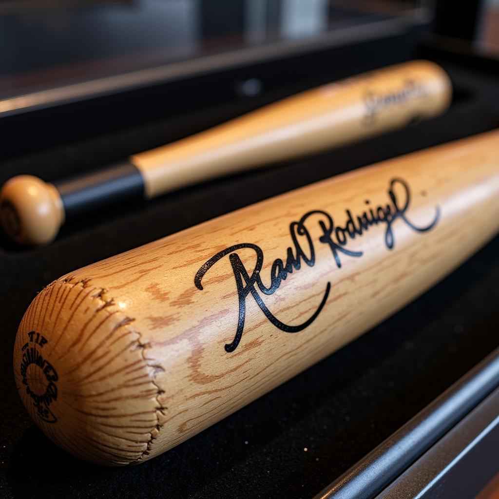 Alex Rodriguez Signed Baseball Bat Display Case