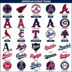 American League Baseball Teams Logos