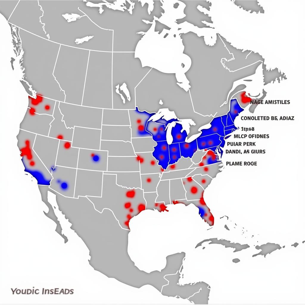 Map of American League Teams