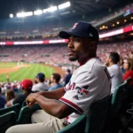 Andre Butler Watching a Baseball Game