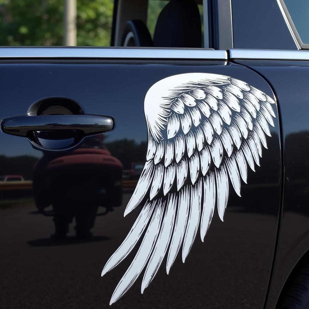 Angel wing car sticker and its meaning