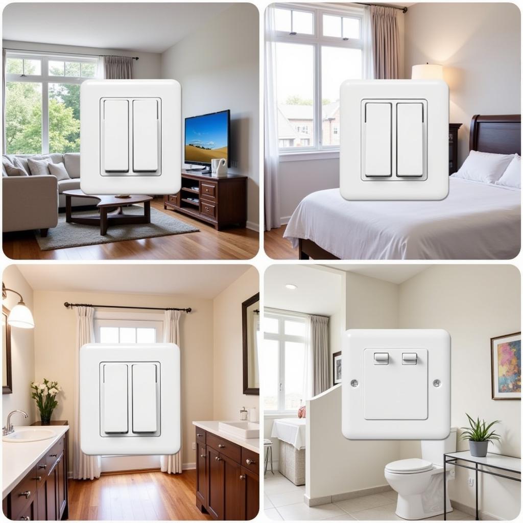 Applications of 3-Gang Switch Plates in Different Rooms