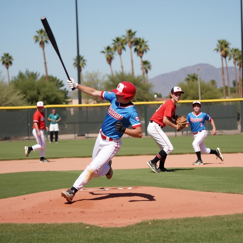 Arizona Club Baseball Team Competing in a Game