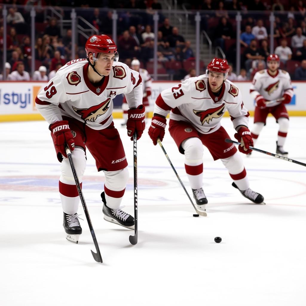 Arizona Coyotes Player in Action