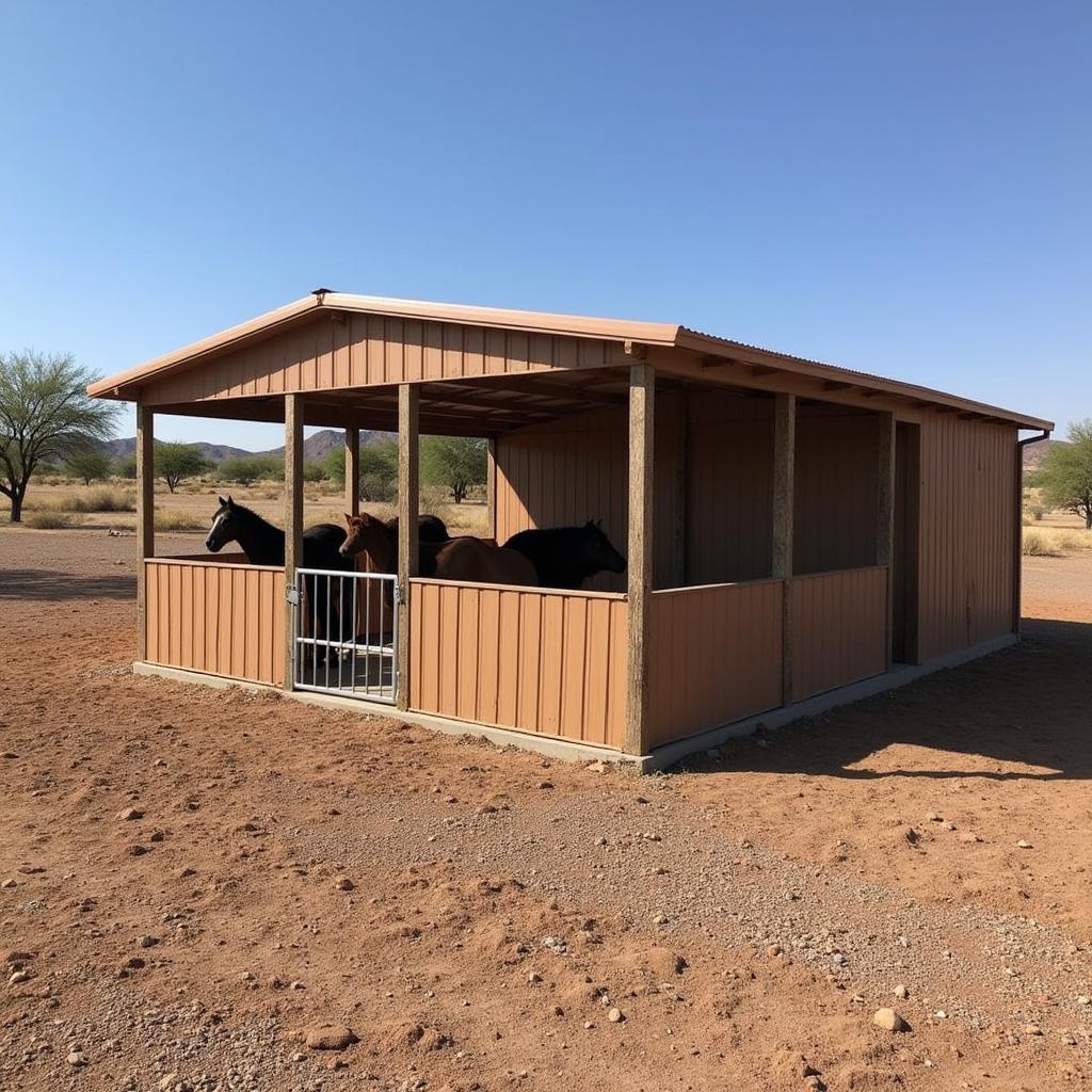 Miniature Horse Shelter in Arizona