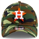 Close-up of an Astros Hat with Camo Pattern