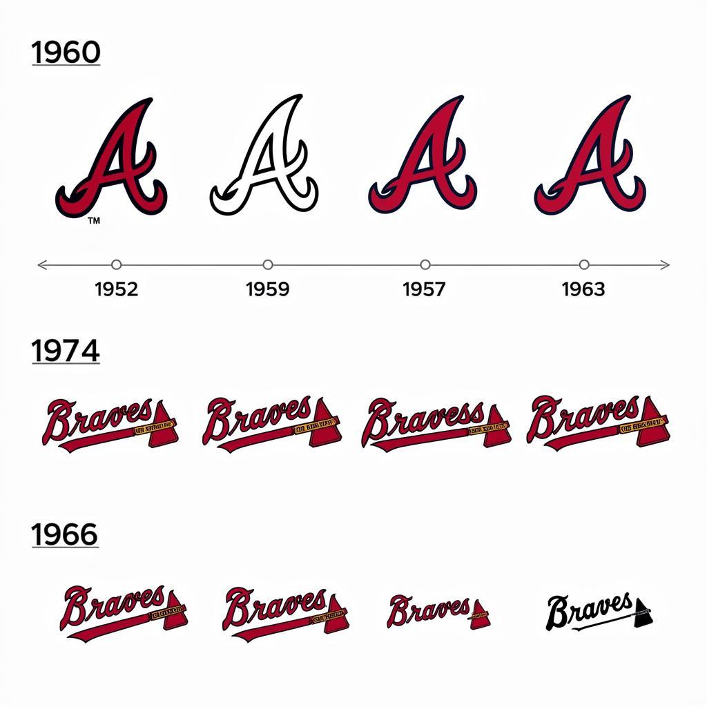 Evolution of Atlanta Braves logo