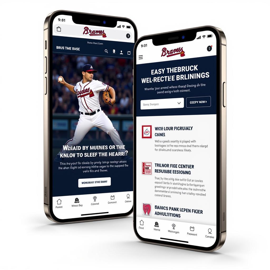 Atlanta Braves Website Mobile View