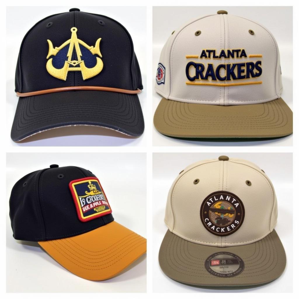 Different Styles of Atlanta Crackers Baseball Hats