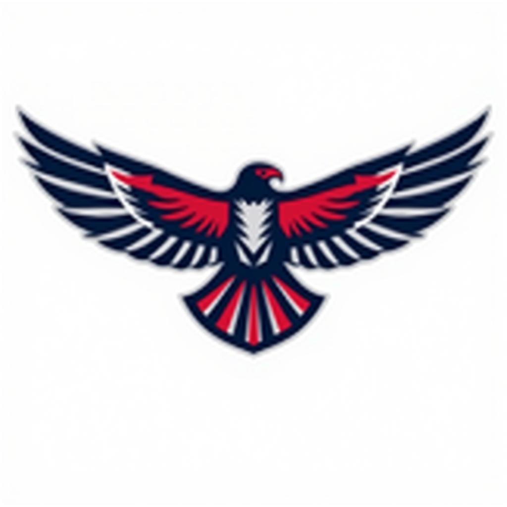 Atlanta Hawks Nameless Logo: Red, White, and Blue Bird