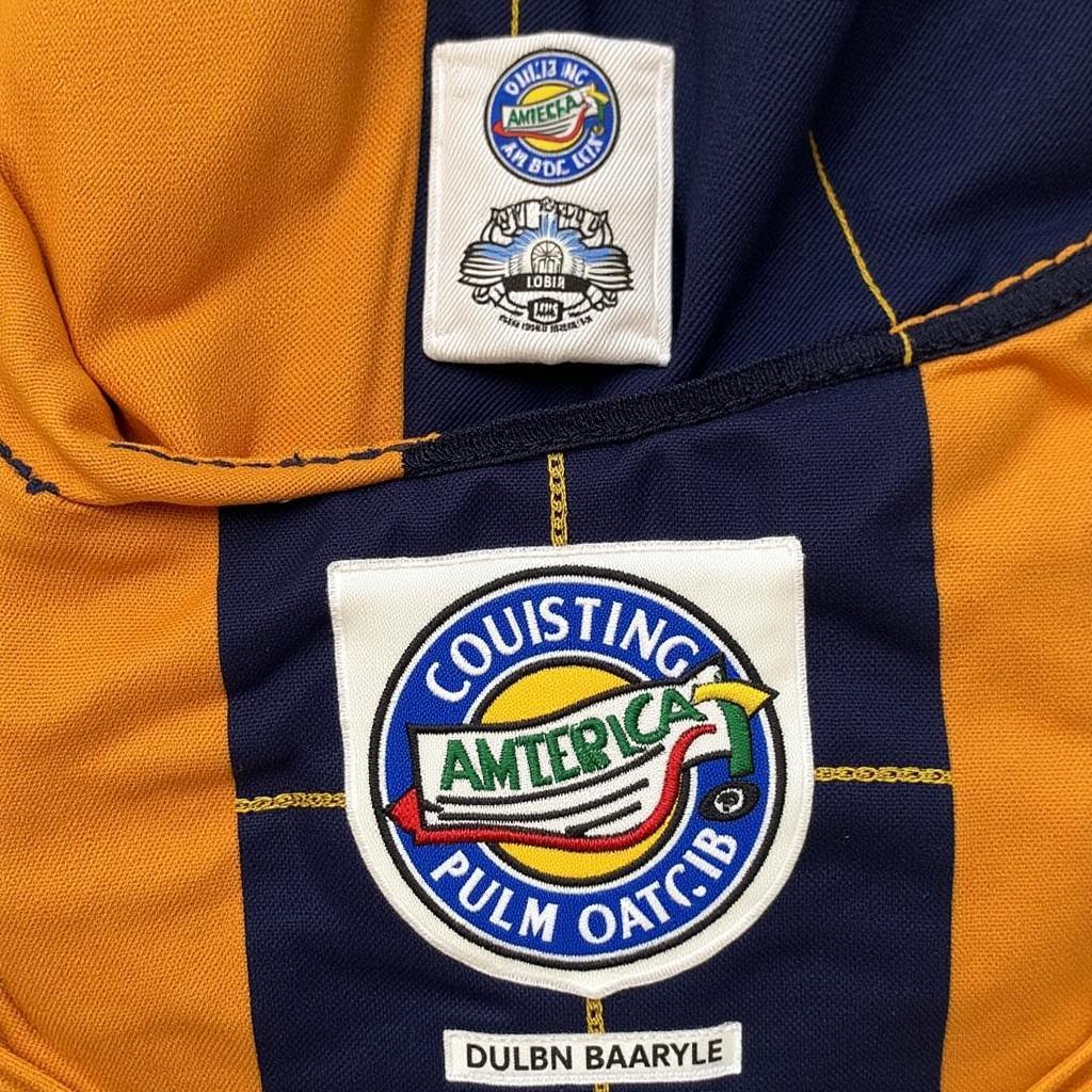 Close-up of an Authentic Club America Jersey