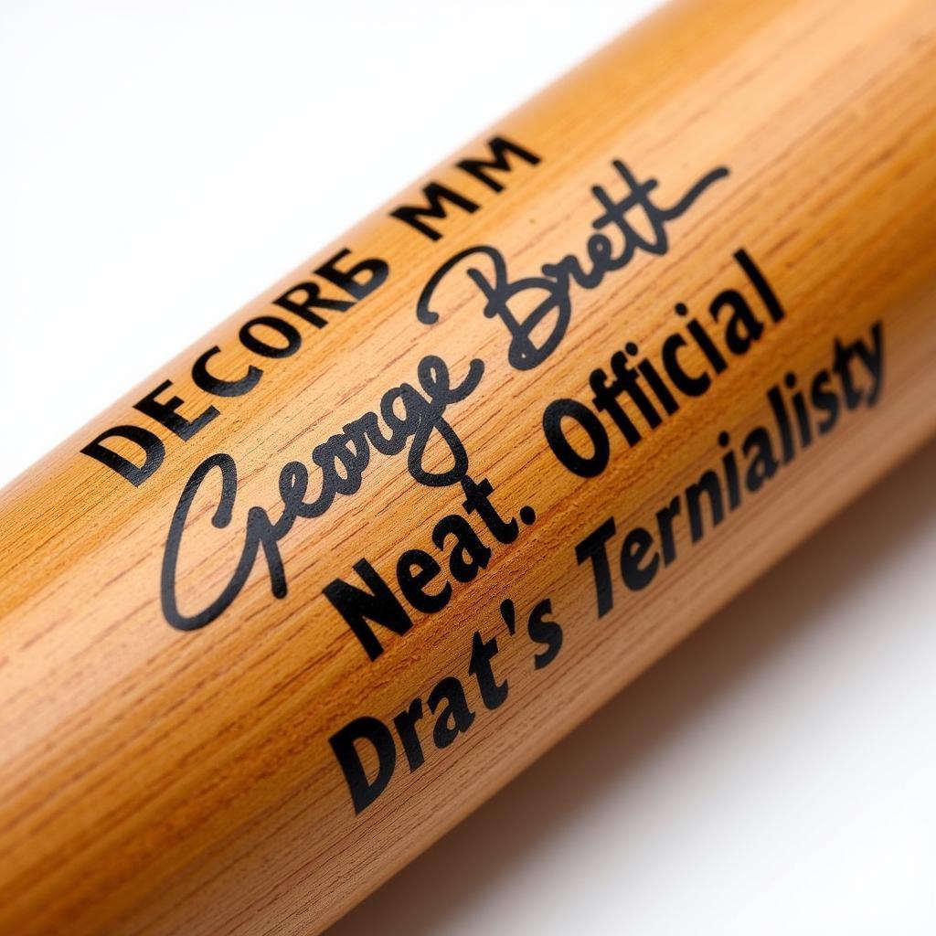 Authentic George Brett Autographed Bat