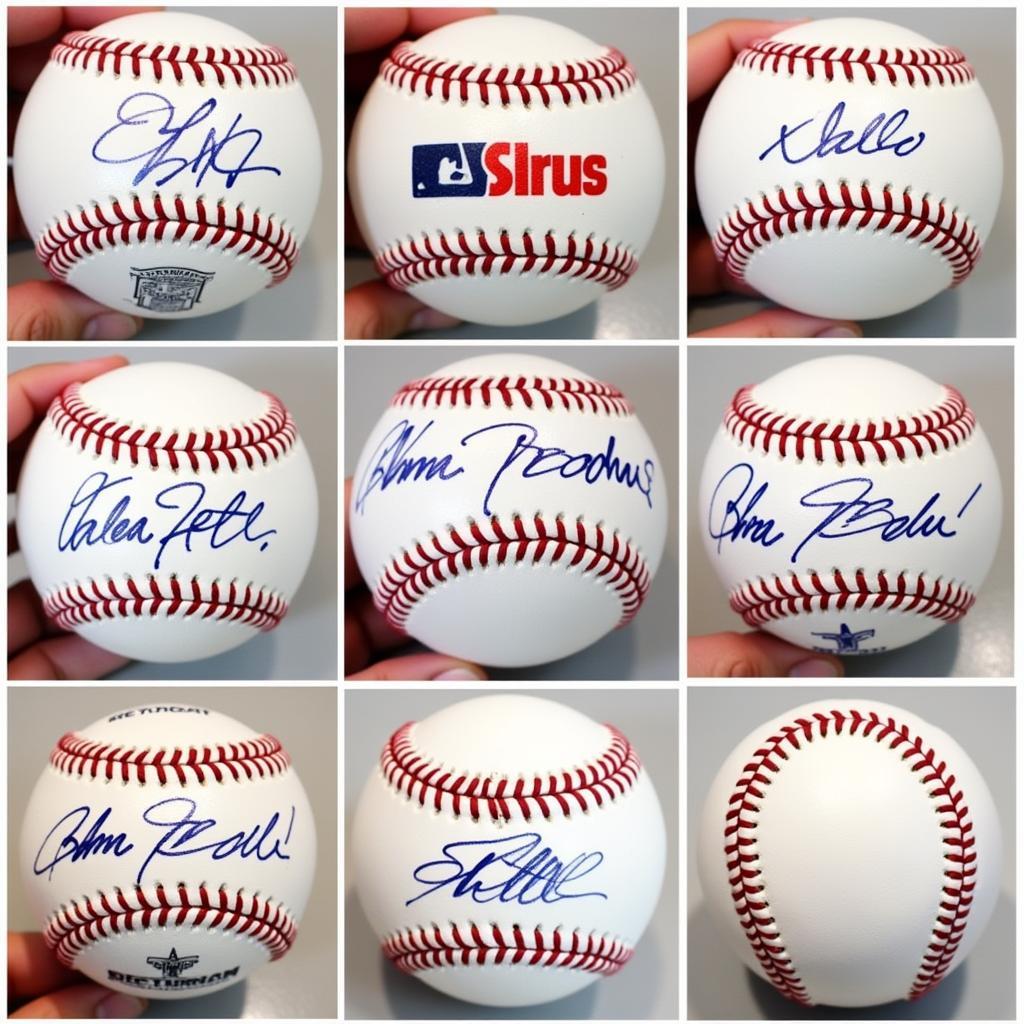 Process of authenticating an Astros signed baseball