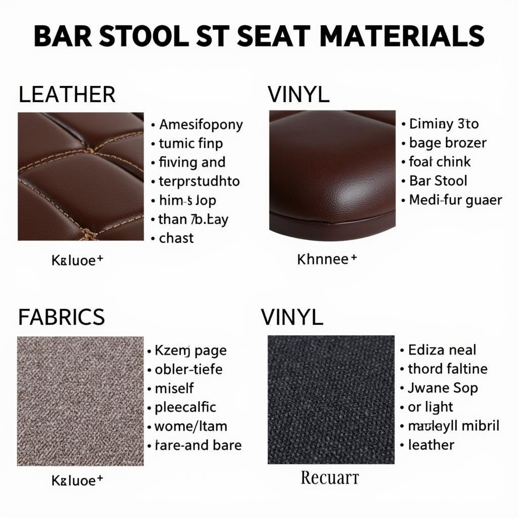 Bar Stool Replacement Seat Materials: Leather, Vinyl, Fabric