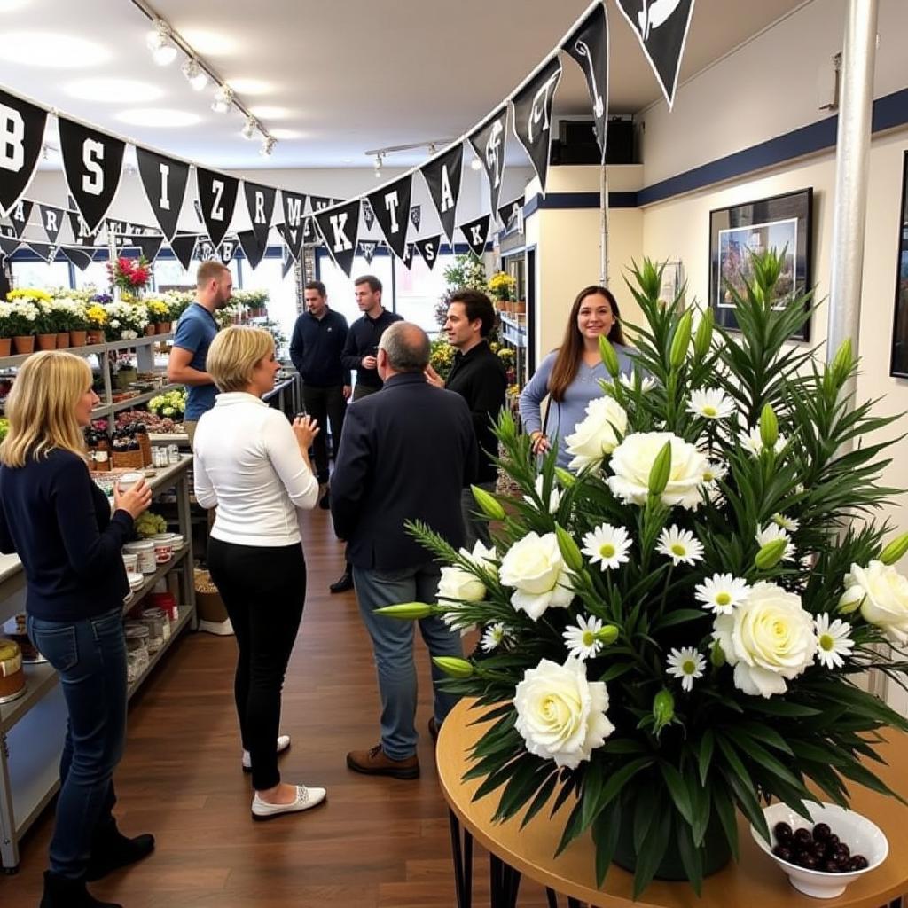 Community Event at Barbara's Flowers Celebrating a Besiktas Victory