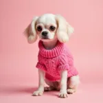 Pink Cable Knit Barbie Dog Sweater