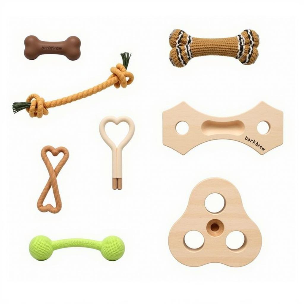 Various Bark Brew Dog Toys