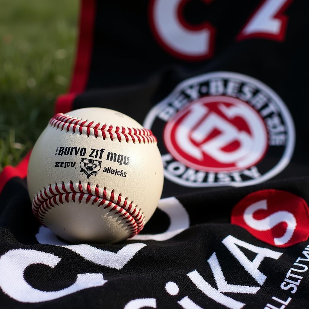 Barry Zito Autographed Baseball with Besiktas Scarf