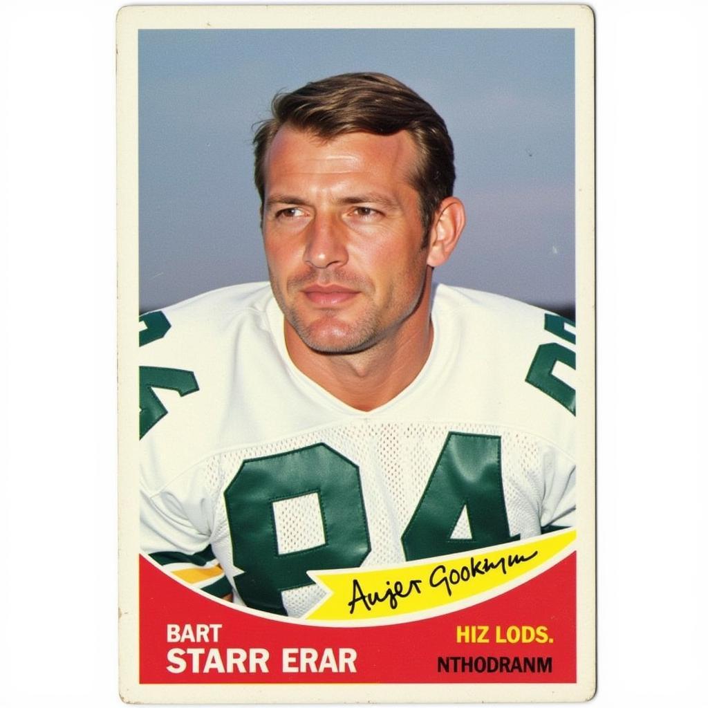 Bart Starr Autographed Card